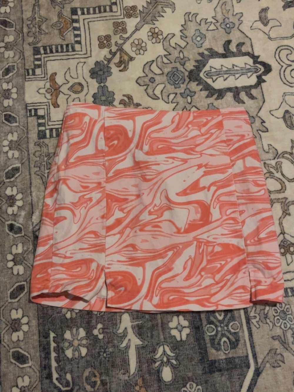 Women’s Coral Swirl Pencil Skirt